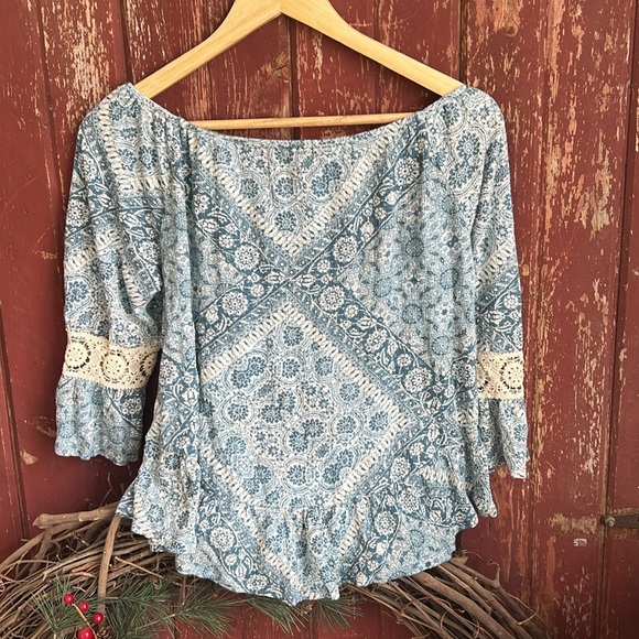Blue Boho top - Picture 7 of 7